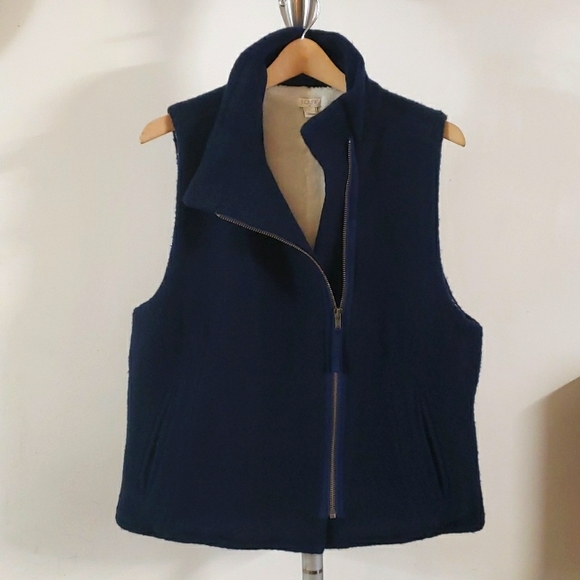 J.CREW Wool/Faux Fur Vest - Picture 1 of 9